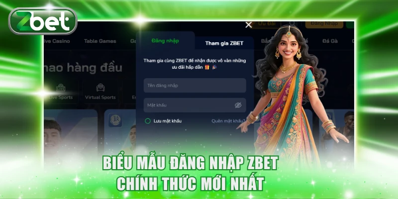 Đăng nhập ZBET 2 Biểu mẫu đăng nhập ZBET chính thức mới nhất