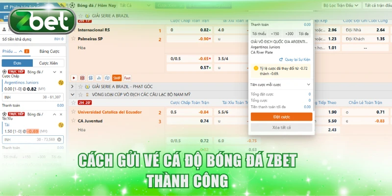 Cá Độ Bóng Đá ZBET Uy Tín, Tốc Độ Thanh Toán Siêu Tốc 3 Cách gửi vé cá độ bóng đá ZBET uy tín