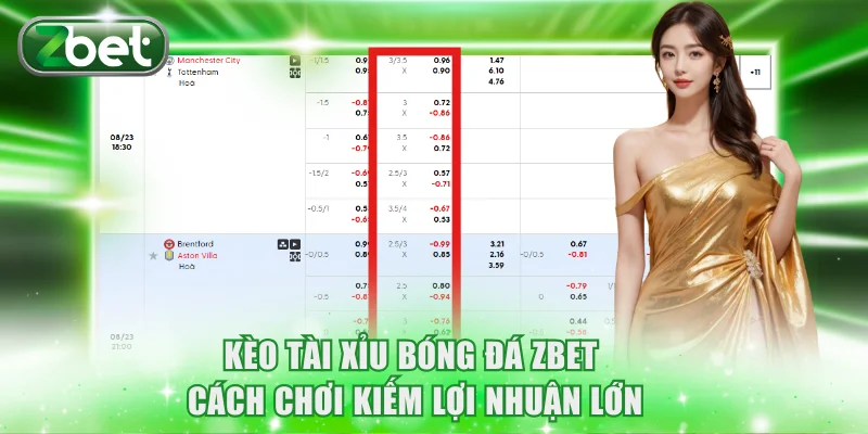 Kèo Tài Xỉu Bóng Đá ZBET Cách Chơi Kiếm Lợi Nhuận Lớn 3 Kèo Tài Xỉu