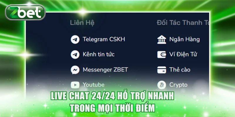Trang chủ ZBET 26 Live chat 24/24 hỗ trợ nhanh trong mọi thời điểm