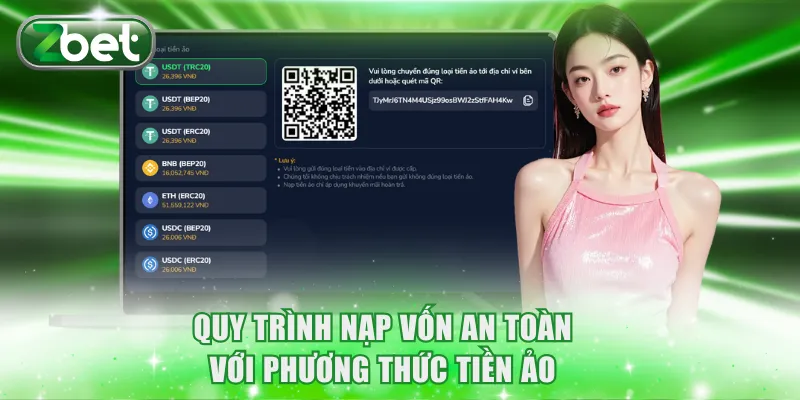 Nạp tiền ZBET 2 Quy trình nạp vốn an toàn với phương thức tiền ảo